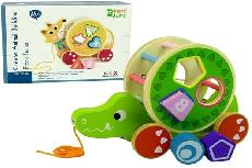 Lavinimo žaislas Muqiy Toys Pull-out sorter Crocodile 10166, žalia