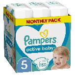 Sauskelnės Pampers Active Baby, 5 dydis, 16 kg, 150 vnt.