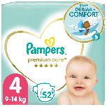 Sauskelnės Pampers Premium Care, 4 dydis, 9 - 14 kg, 52 vnt.