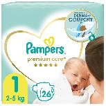 Sauskelnės Pampers Premium Care, 1 dydis, 5 - 9 kg, 26 vnt.