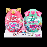 Pliušinis žaislas Rainbocorns Sparkle Heart Surprise Combo Kittycorn & Puppycorn, žalias/rožinis, 27 cm