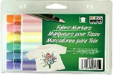 Flomasteriai Marvy Fabric Markers, vienpusiai, 6 vnt.