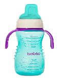 Gertuvė su silikoniniu snapeliu Baboo 8-124, 260 ml, 6+ mėn., plastikas/silikonas, mėlyna