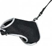 Kačių antkaklis Trixie Harness with Leash XXL TX-41895, 120 cm, juoda