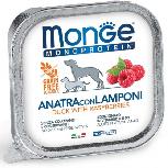 Šlapias šunų maistas Monge Monoprotein Duck/Raspberries, antiena, 0.15 kg