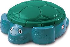 Smėlio dėžė Little Tikes Turtle Sanbox 174094E3, 95 x 109 cm, su dangčiu, žalia