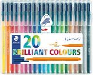 Flomasteriai Staedtler Triplus Color, vienpusiai, 20 vnt.