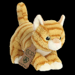 Pliušinis žaislas Aurora Eco Nation Orange Tabby, rudas, 15 cm