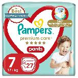 Sauskelnės-kelnaitės Pampers Premium Pants, 7 dydis, 17 kg, 27 vnt.