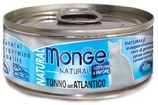 Šlapias kačių maistas Monge Natural Atlantic Tuna, žuvis, 0.08 kg