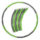 Gimnastikos lankas Tunturi Hula Hoop, 100 cm, 1.8 kg, žalia/pilka