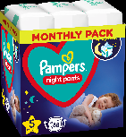 Sauskelnės nakčiai Pampers Night Pants, 5 dydis, 12 - 17 kg, 88 vnt.