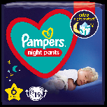 Sauskelnės nakčiai Pampers Night Pants, 6 dydis, 15 kg, 19 vnt.