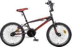 Vaikiškas dviratis, bmx Aurelia Freestyle 346-04, juodas/raudonas, 19", 20"