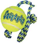 Žaislas šuniui Kong Squeaker Tennis Ball, 52.1 cm, Ø 6.4 cm, mėlynas/geltonas, M