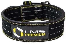 Sunkiosios atletikos diržas HMS Premium Power Belt PA3558, juoda/geltona, XL