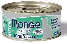 Šlapias kačių maistas Monge Jelly Kitten, alavijas/tunas, 0.08 kg