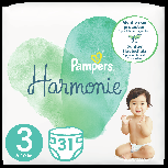 Sauskelnės Pampers Harmonie, 3 dydis, 6 - 10 kg, 31 vnt.