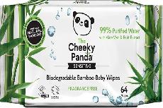 Drėgnos servetėlės Cheeky Panda Baby Wipes, 64 vnt.