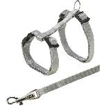 Petnešos Trixie HARNESS+LEASH, 19 - 31 cm x 8 mm, pilka