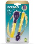 Šaukšteliai jautrūs karščiui Baboo Heat Sensitive Spoons, 4 mėn., 2 vnt., geltona