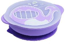 Dubenėlis Marcus & Marcus Suction Bowl With Lid Willo, 1 m., silikonas, violetinė