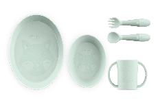 Indų komplektas Miniland Dolce Meal Set, 0 mėn., plastikas, 5 vnt., žalia