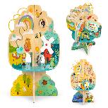 Aktyvumo centras EcoToys Wooden Tree 1045, 57 cm, įvairių spalvų