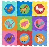 Kilimėlis kūdikiams - dėlionė Smily Play Animals SP84501, 32 cm x 32 cm