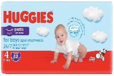 Sauskelnės-kelnaitės Huggies Boys Pants, 4 dydis, 9 - 14 kg, 52 vnt.