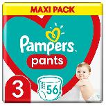 Sauskelnės-kelnaitės Pampers Pants, 3 dydis, 6 - 11 kg, 56 vnt.