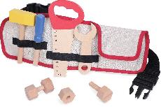 Žaislinis meistro įrankių rinkinys Gerardos Toys Wooden Tool Belt 52414