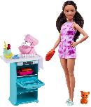 Lėlė Mattel Barbie Kitchen Playset HCD44, 29 cm