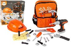 Žaislinis meistro įrankių rinkinys Lean Toys General Tool Set 13467, juoda/oranžinė/pilka