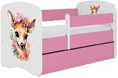 Vaikiška lova viengulė Kocot Kids Babydreams Bambi, rožinė, 80 x 180 cm, be patalynės dėžės