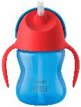 Kūdikių buteliukas Philips Avent Bendy, 200 ml, 9 mėn., mėlyna/raudona