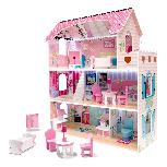 Lėlių namelis RoGer Wooden Doll House With LED