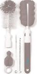 Butelių plovimo šepetys BabyOno Bottle & Teat Brush Set, 0 mėn., ruda