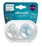 Čiulptukas Philips Avent Ultra Soft Deco, nuo 6 mėnesių, mėlyna/pilka