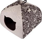 Gyvūno guolis Hobbydog R1 Igloo Napisy, ruda/smėlio, 38 cm x 38 cm