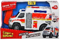 Žaislinis automobilis Dickie Toys Action Series Medical Responder 203306002, balta/juoda/raudona