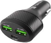 Automobilinis įkroviklis Natec Coney, 2 x USB/USB-C, juoda, 84 W