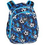 Mokyklinė kuprinė CoolPack Coolpack_3 Soccer, mėlyna/žydra, 29 cm x 16 cm x 44 cm