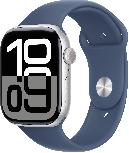 Išmanusis laikrodis Apple Watch Series 10 GPS 46mm Case Denim Sport Band M/L, silver aluminium