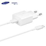 Telefono įkroviklis Samsung USB-C Travel Charger 15W White, USB Type C, 100 cm, balta, 15 W