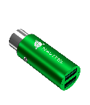 Automobilinis įkroviklis Navitel UC323, 2 x USB, žalia