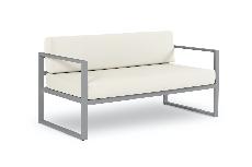 Lauko sofa Calme Jardin Nicea CAL_2S_83_F3_NICEA1, grafito/smėlio, 65 cm x 130 cm x 76 cm