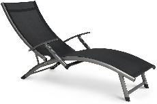 Gultas Relax 000746, juodas, 175 cm x 57.5 cm x 35 cm