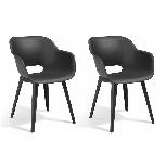 Kėdžių komplektas Keter Allibert Akola Set of 2 seats 422804, pilka, 56.7 cm x 55.2 cm x 80.1 cm