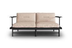 Lauko sofa Calme Jardin Hawai CAL_2S_153_F1_HAWAI2, smėlio, 80 cm x 160 cm x 74 cm